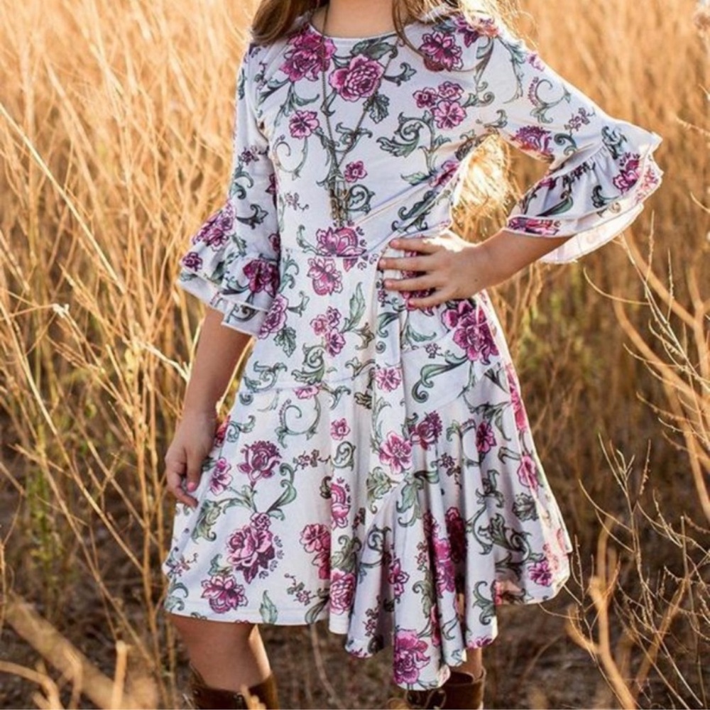 JoyFolie Mia Joy Gray Velvet Rosemarie Dress